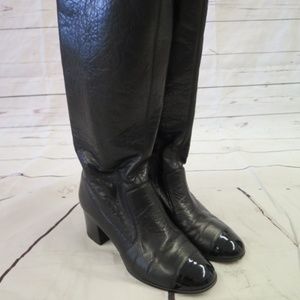 chanel cap toe boots